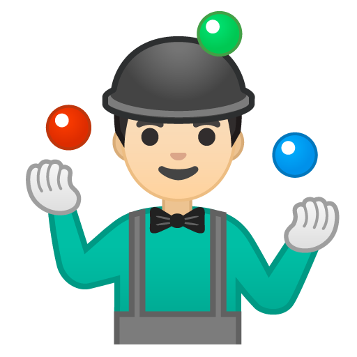 Man Juggling: Light Skin Tone, the design in this release
