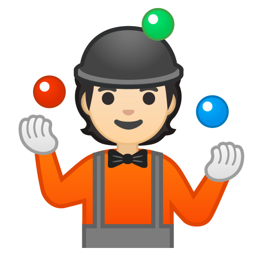 Person Juggling: Light Skin Tone, the design in this release