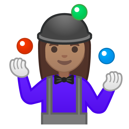 Woman Juggling: Medium Skin Tone, the design in this release
