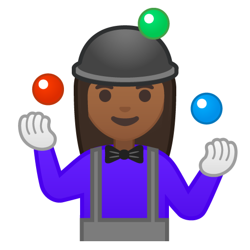 Woman Juggling: Medium-Dark Skin Tone, the design in this release