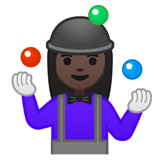Woman Juggling: Dark Skin Tone, the design in this release