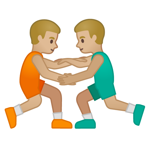 Men Wrestling: Medium-Light Skin Tone, the design in this release