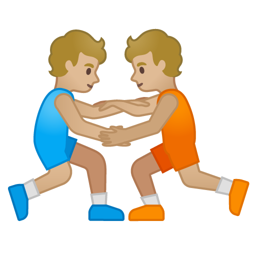 People Wrestling: Medium-Light Skin Tone, the design in this release