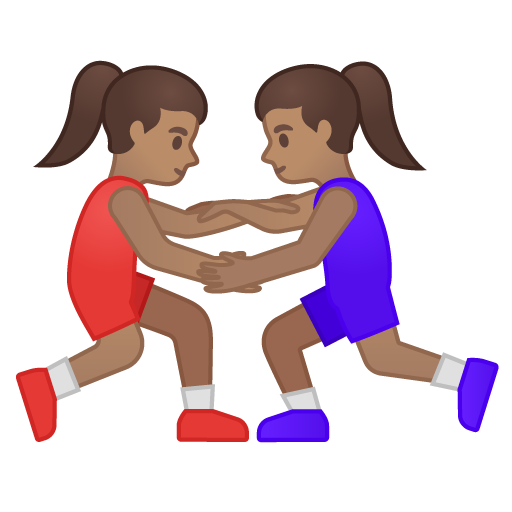 Women Wrestling: Medium Skin Tone, the design in this release