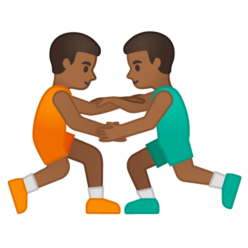 Men Wrestling: Medium-Dark Skin Tone, the design in this release