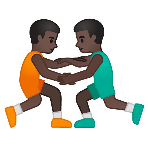 Men Wrestling: Dark Skin Tone, the design in this release