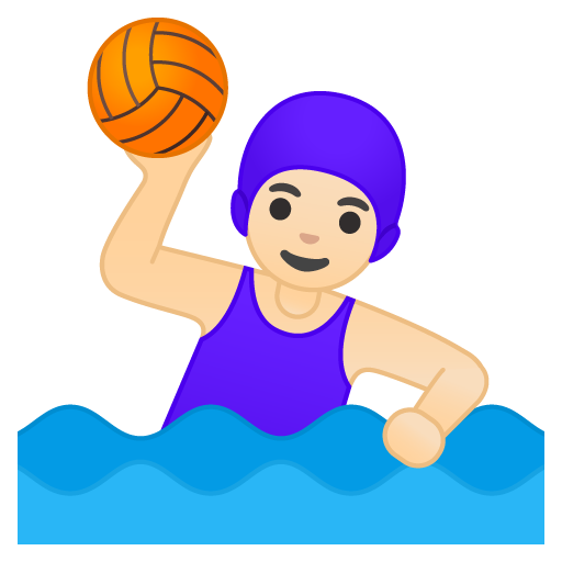Woman Playing Water Polo: Light Skin Tone, the design in this release
