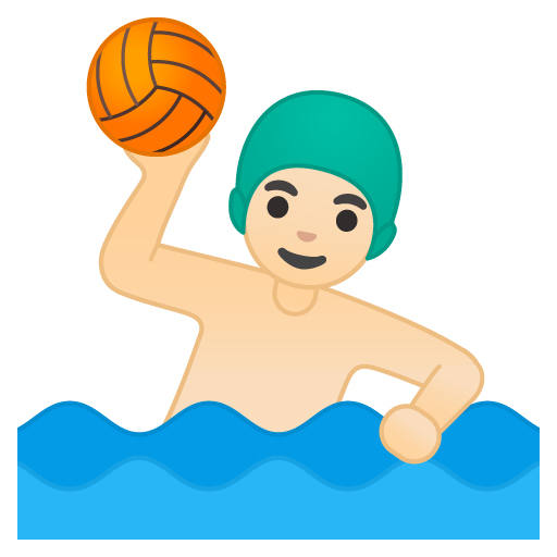 Man Playing Water Polo: Light Skin Tone, the design in this release