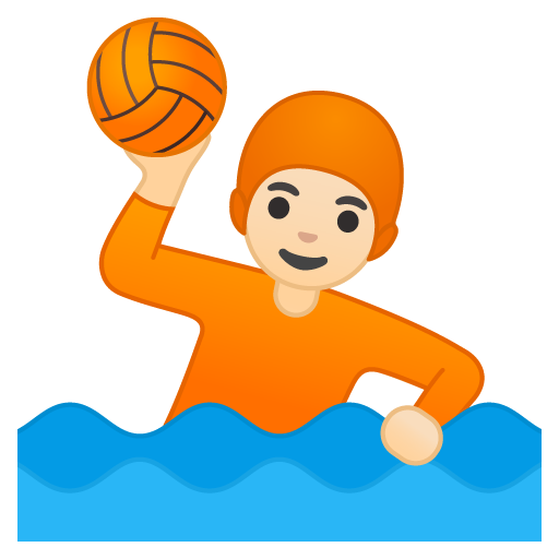 Person Playing Water Polo: Light Skin Tone, the design in this release