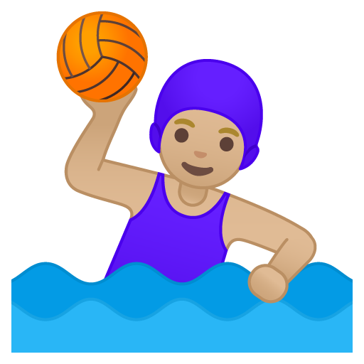 Woman Playing Water Polo: Medium-Light Skin Tone, the design in this release
