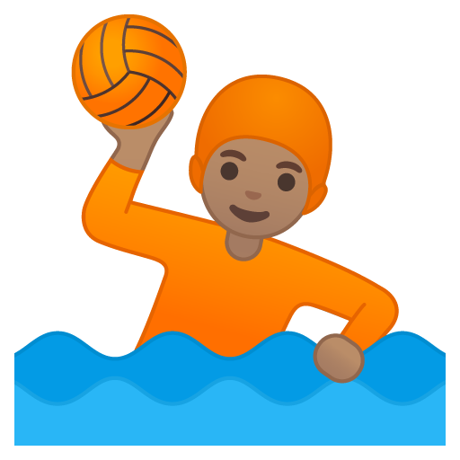 Person Playing Water Polo: Medium Skin Tone, the design in this release