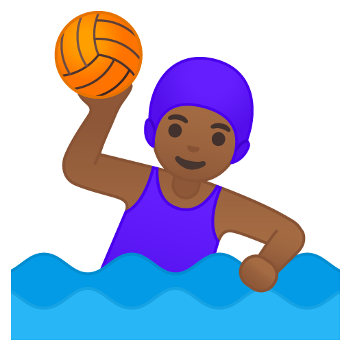 Woman Playing Water Polo: Medium-Dark Skin Tone, the design in this release