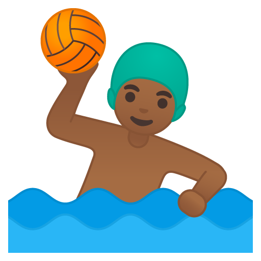 Man Playing Water Polo: Medium-Dark Skin Tone, the design in this release