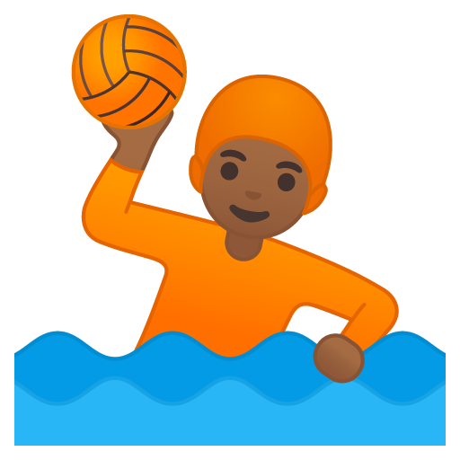 Person Playing Water Polo: Medium-Dark Skin Tone, the design in this release