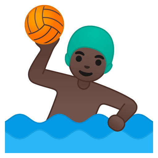 Man Playing Water Polo: Dark Skin Tone, the design in this release