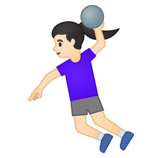 Woman Playing Handball: Light Skin Tone, the design in this release