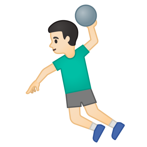 Man Playing Handball: Light Skin Tone, the design in this release