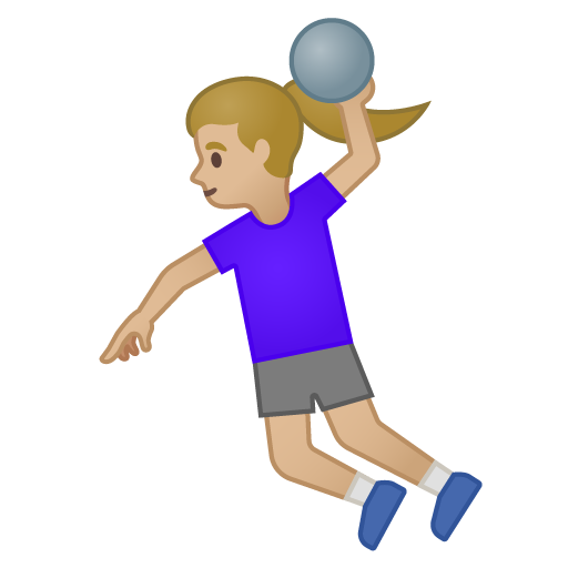 Woman Playing Handball: Medium-Light Skin Tone, the design in this release