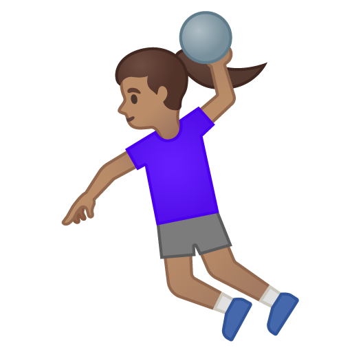 Woman Playing Handball: Medium Skin Tone, the design in this release