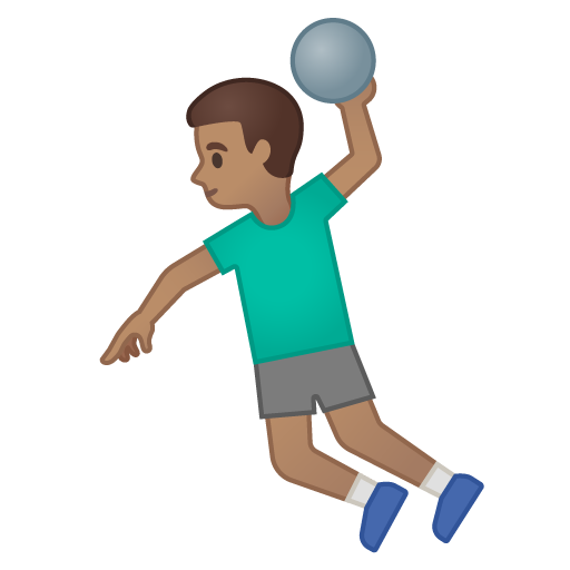 Man Playing Handball: Medium Skin Tone, the design in this release