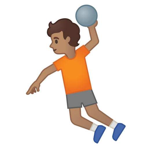 Person Playing Handball: Medium Skin Tone, the design in this release