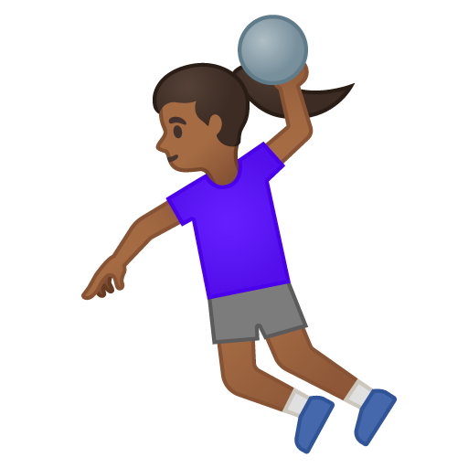 Woman Playing Handball: Medium-Dark Skin Tone, the design in this release