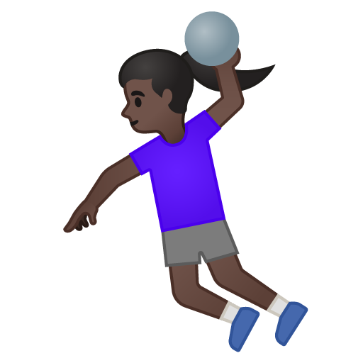 Woman Playing Handball: Dark Skin Tone, the design in this release