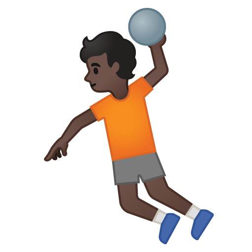 Person Playing Handball: Dark Skin Tone, the design in this release