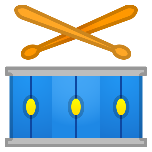 Drum as drawn by Google in Android 10.0