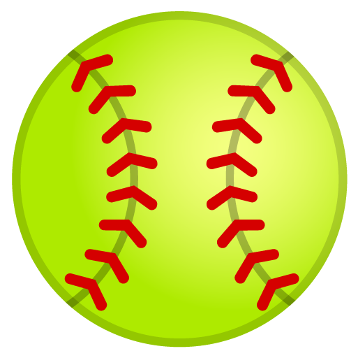 Softball as drawn by Google in Android 10.0