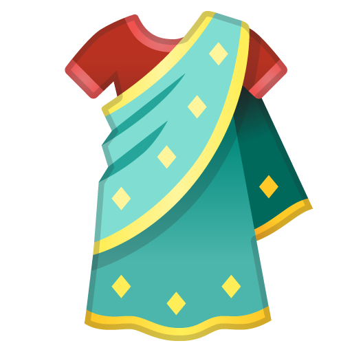 Sari as drawn by Google in Android 10.0