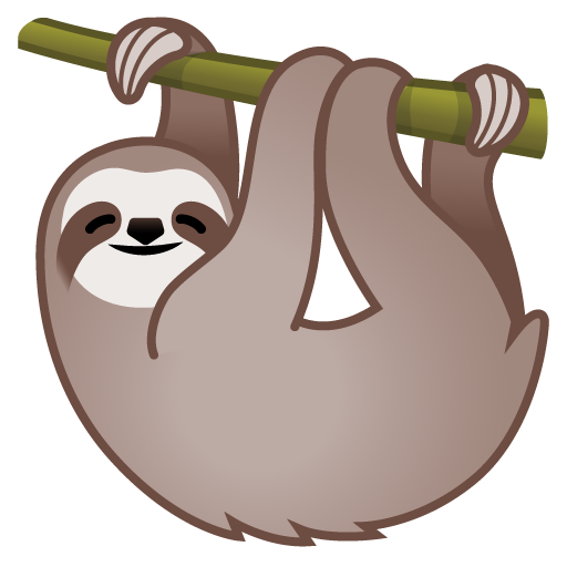 Sloth as drawn by Google in Android 10.0