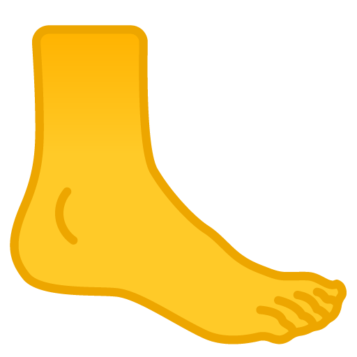 Foot as drawn by Google in Android 10.0