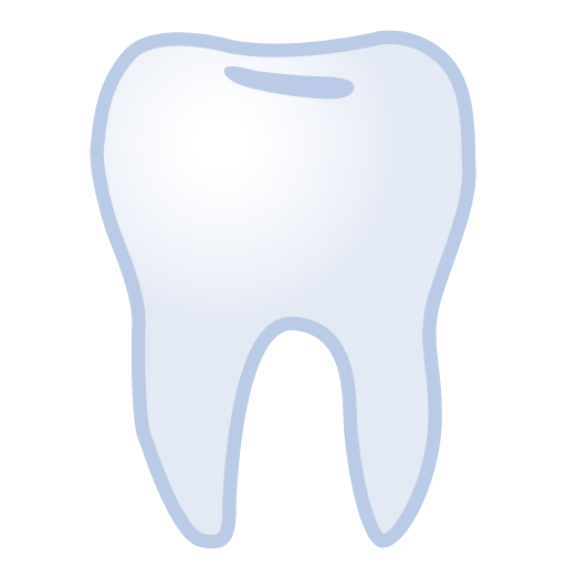 Tooth as drawn by Google in Android 10.0