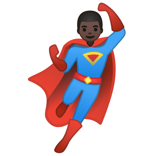 Man Superhero: Dark Skin Tone, the design in this release