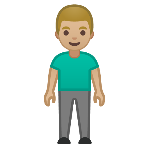 Man Standing: Medium-Light Skin Tone, the design in this release