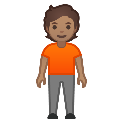 Person Standing: Medium Skin Tone, the design in this release