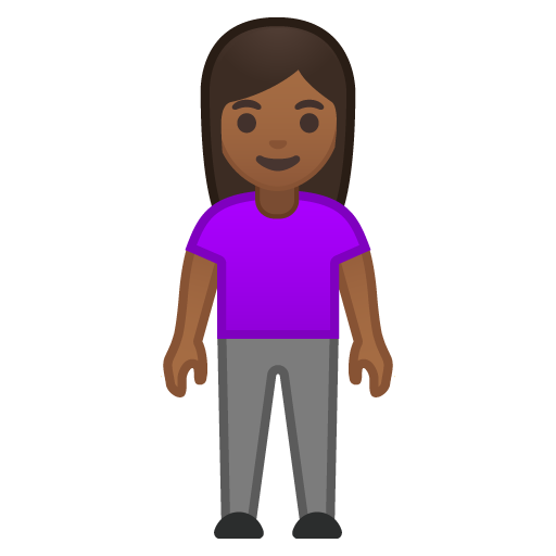Woman Standing: Medium-Dark Skin Tone, the design in this release
