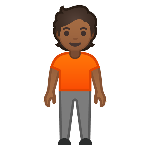 Person Standing: Medium-Dark Skin Tone, the design in this release