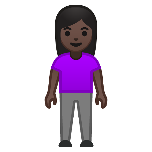 Woman Standing: Dark Skin Tone, the design in this release