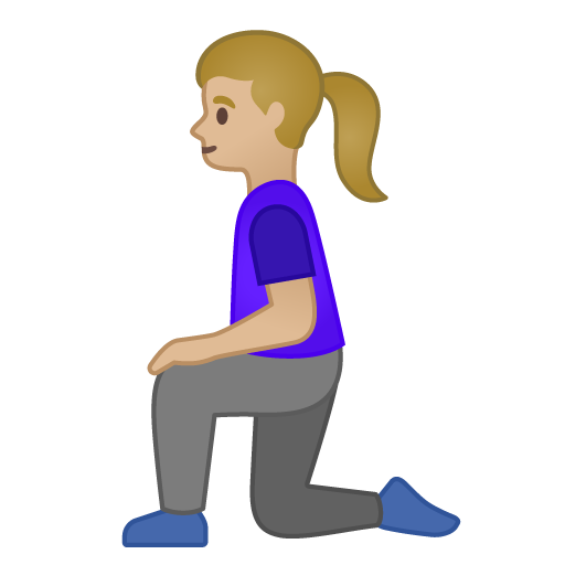 Woman Kneeling: Medium-Light Skin Tone, the design in this release