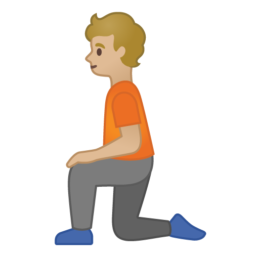 Person Kneeling: Medium-Light Skin Tone, the design in this release