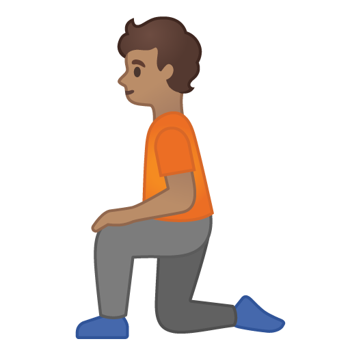 Person Kneeling: Medium Skin Tone, the design in this release