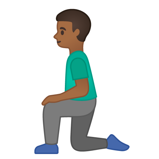 Man Kneeling: Medium-Dark Skin Tone, the design in this release