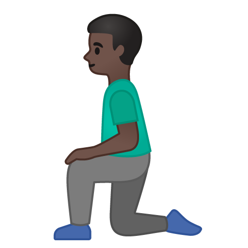Man Kneeling: Dark Skin Tone, the design in this release