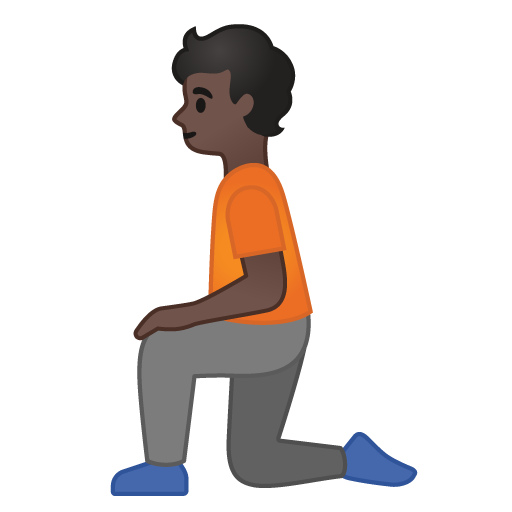Person Kneeling: Dark Skin Tone, the design in this release