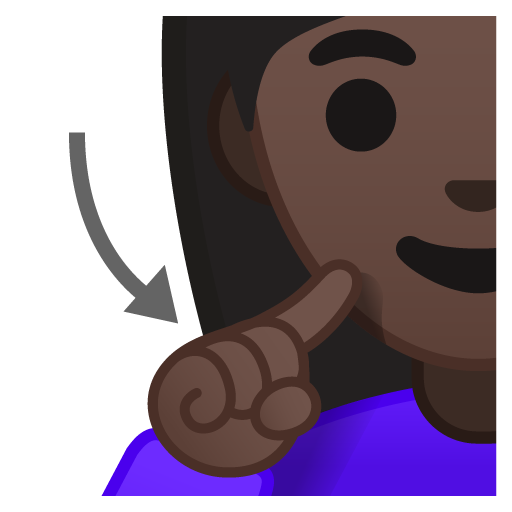 Deaf Woman: Dark Skin Tone, the design in this release