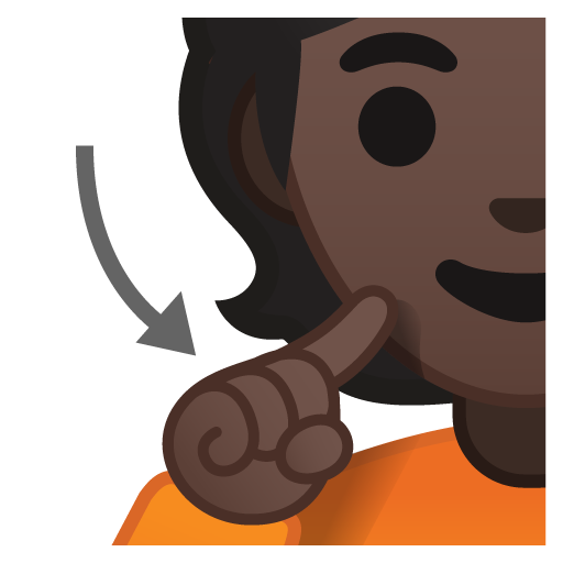 Deaf Person: Dark Skin Tone, the design in this release