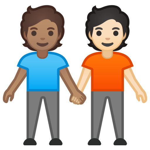 People Holding Hands: Medium Skin Tone, Light Skin Tone, the design in this release