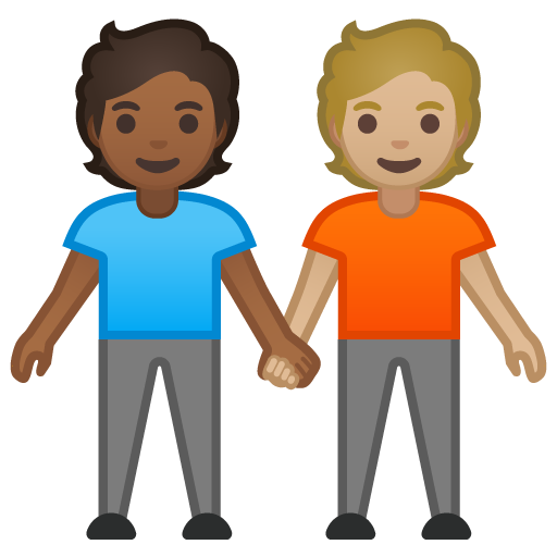 People Holding Hands: Medium-Dark Skin Tone, Medium-Light Skin Tone, the design in this release